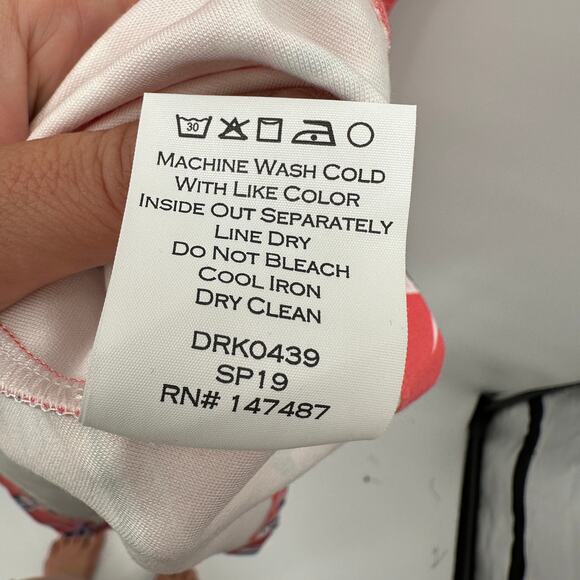 DRAPER JAMES Floral Ponte A-Line Dress Coral // XS - Picture 9 of 9